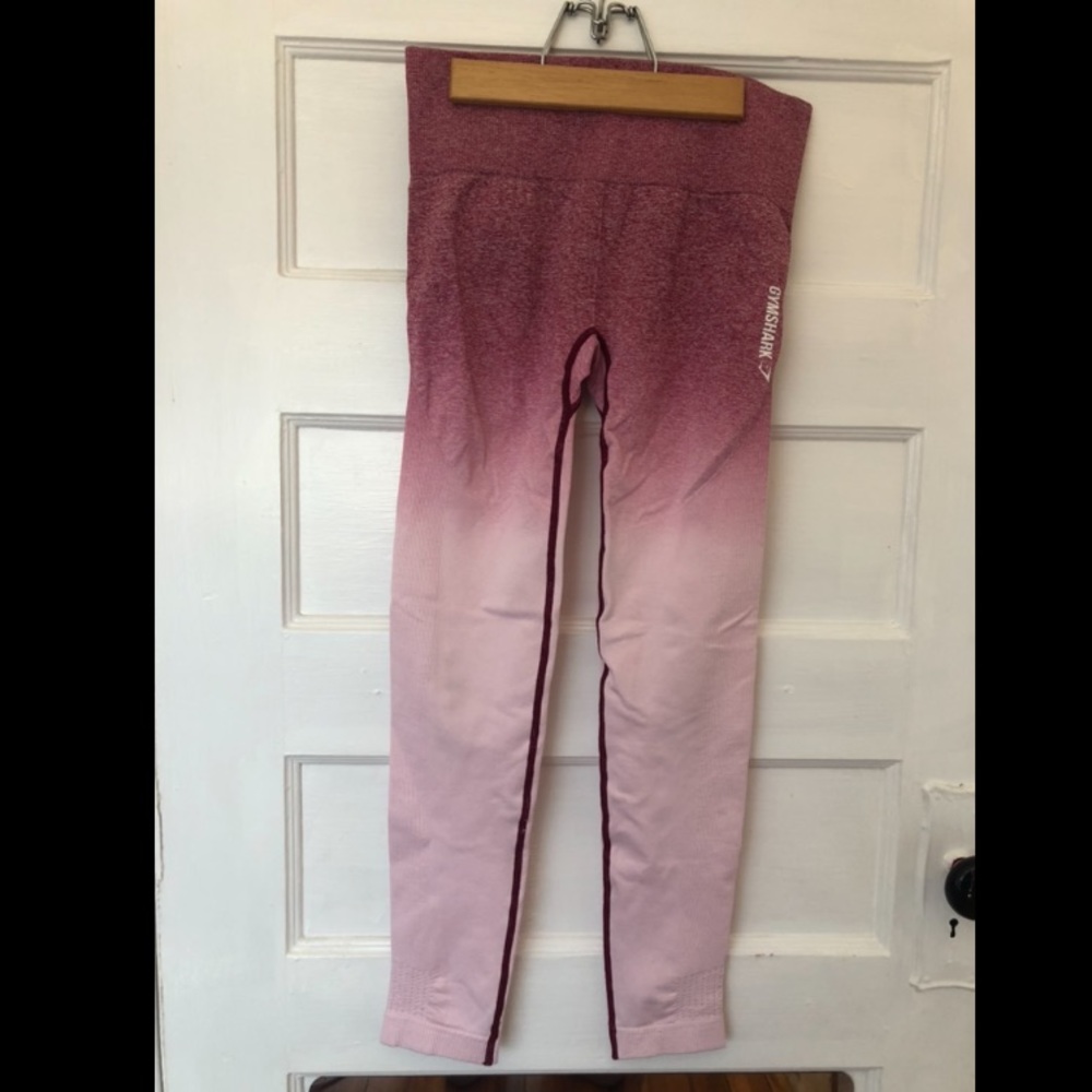 Gymshark seamless ombré leggings small pink